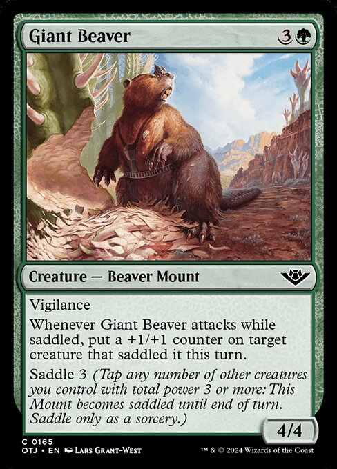 Giant Beaver - Outlaws of Thunder Junction #165 Magic: The Gathering card image
