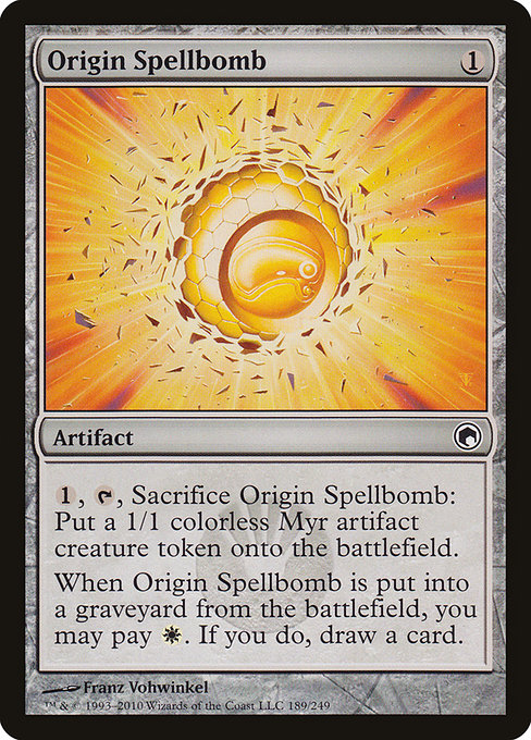 Origin Spellbomb - Scars of Mirrodin #189 Magic: The Gathering card image