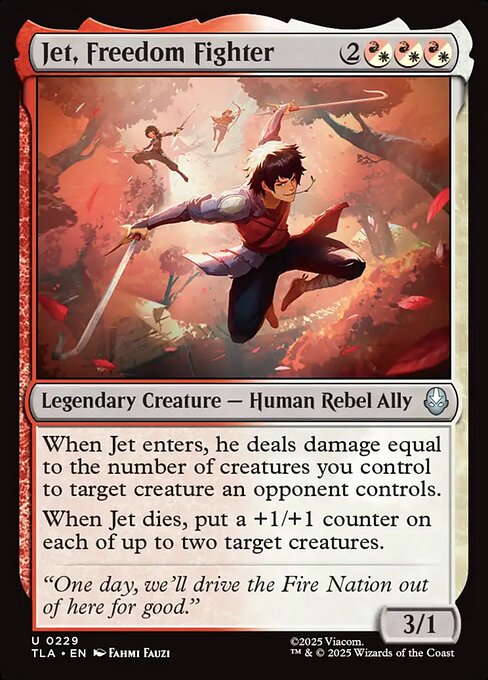 Jet, Freedom Fighter Avatar: The Last Airbender Magic: The Gathering card image