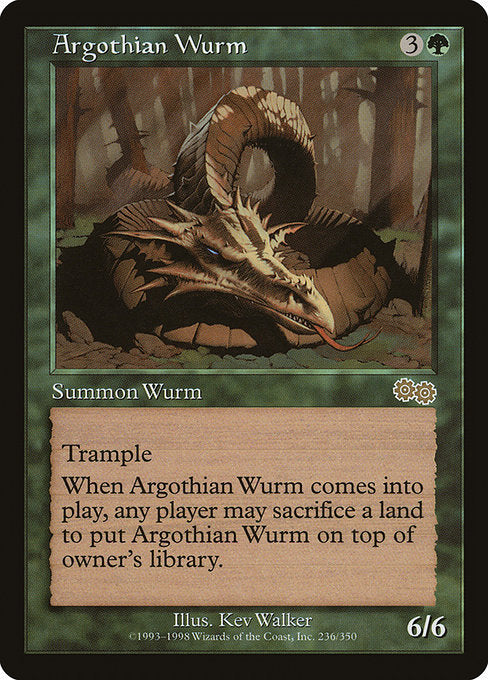 Argothian Wurm - Urza's Saga #236