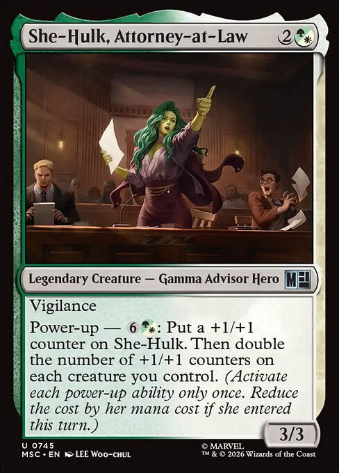 She-Hulk, Attorney-at-Law Marvel Super Heroes Commander Magic: The Gathering card image