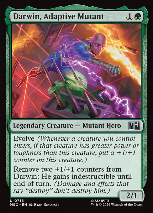 Darwin, Adaptive Mutant Marvel Super Heroes Commander Magic: The Gathering card image