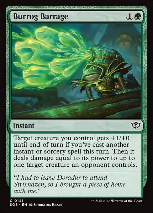 Burrog Barrage Secrets of Strixhaven Magic: The Gathering card image