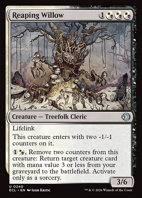 Reaping Willow Lorwyn Eclipsed Magic: The Gathering card image