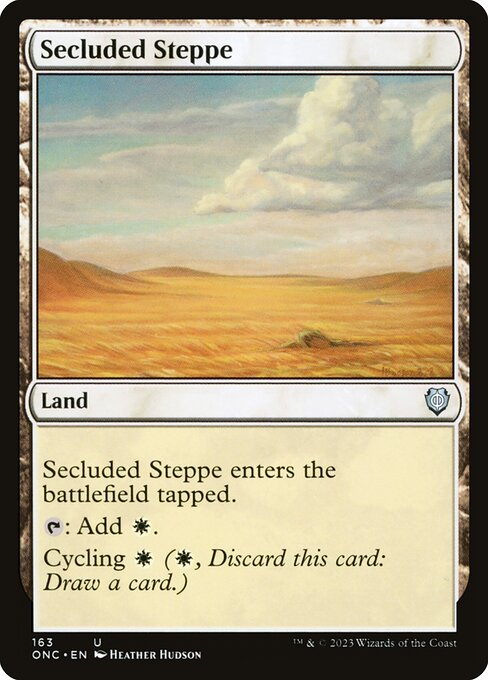 Secluded Steppe - Phyrexia: All Will Be One Commander #163