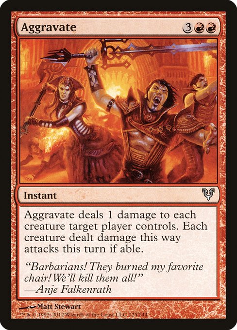Aggravate - Avacyn Restored #125 Magic: The Gathering card image