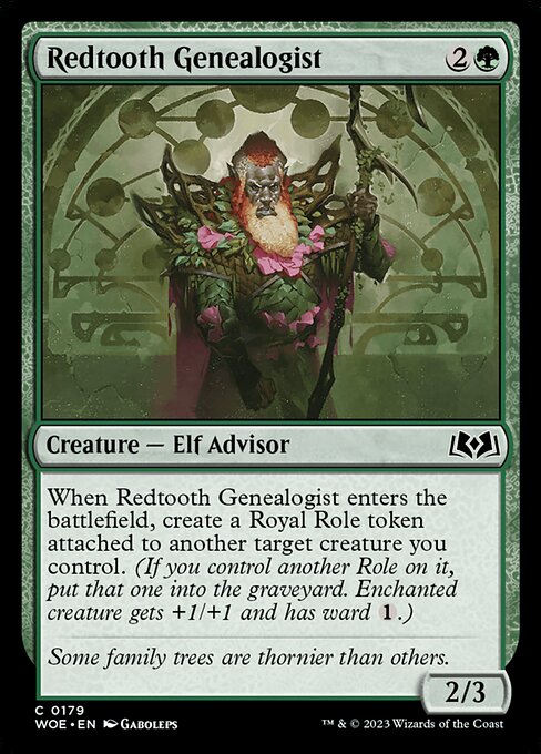 Redtooth Genealogist - Wilds of Eldraine #179 Magic: The Gathering card image