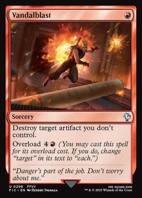 Vandalblast Final Fantasy Commander Magic: The Gathering card image