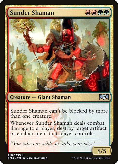 Sunder Shaman - Ravnica Allegiance #210