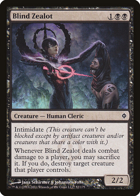 Blind Zealot New Phyrexia Magic: The Gathering card image