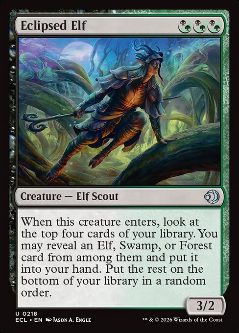 Eclipsed Elf Lorwyn Eclipsed Magic: The Gathering card image