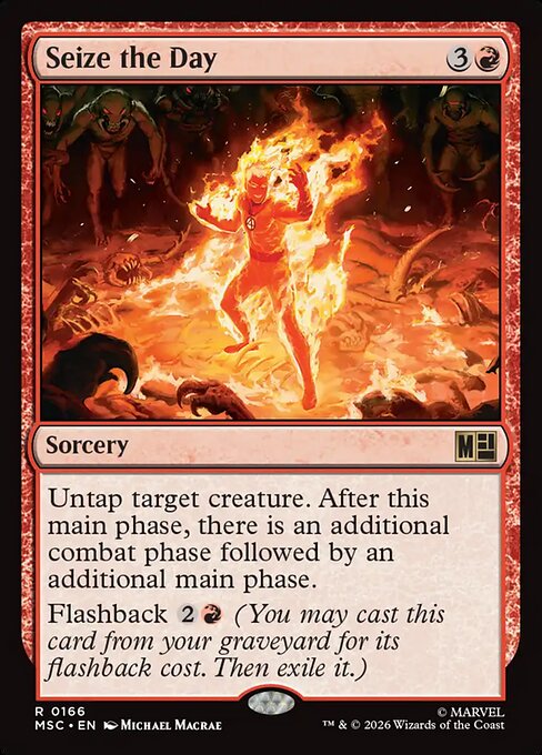 Seize the Day Marvel Super Heroes Commander Magic: The Gathering card image