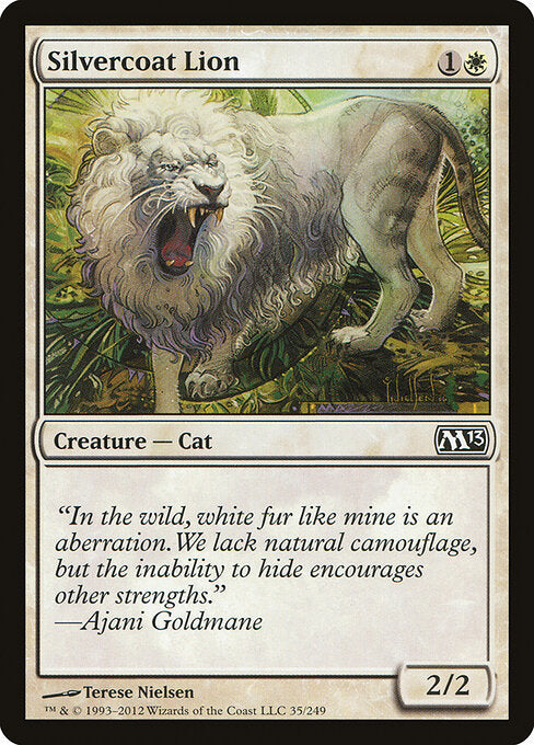 Silvercoat Lion Magic 2013 Magic: The Gathering card image