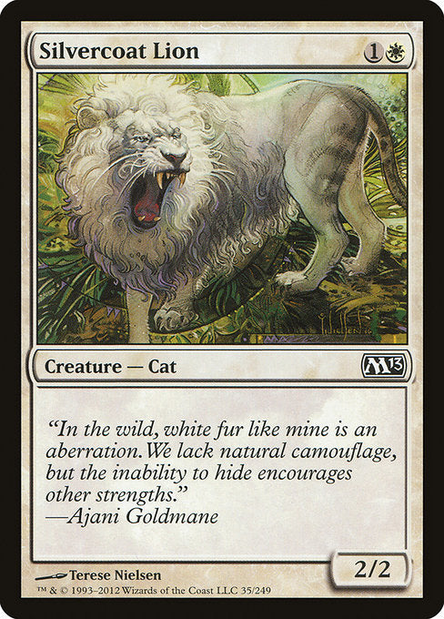 Silvercoat Lion - Magic 2013 #35 Magic: The Gathering card image