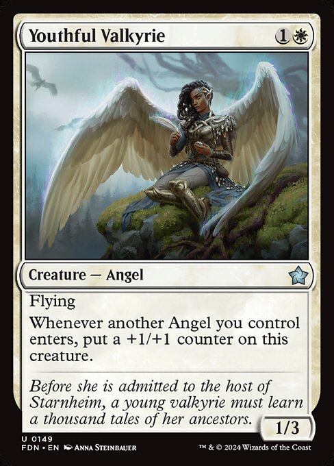 Youthful Valkyrie Foundations Magic: The Gathering card image