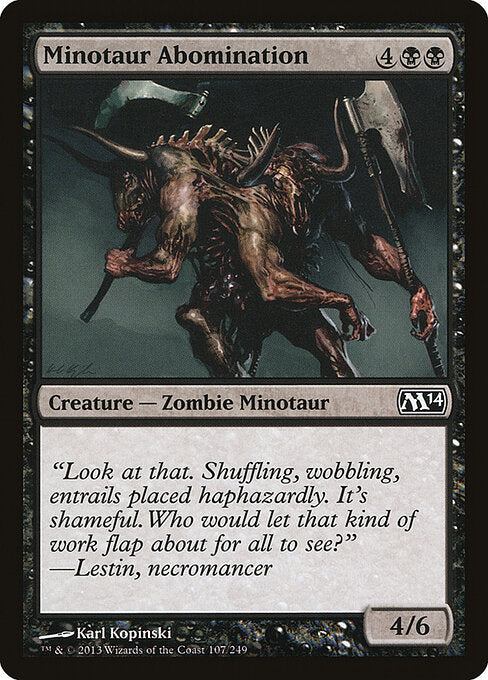 Minotaur Abomination Magic 2014 Magic: The Gathering card image