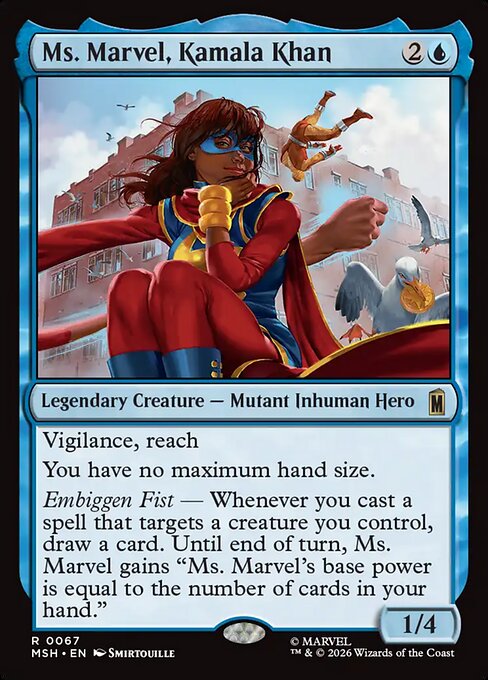 Ms. Marvel, Kamala Khan Marvel Super Heroes Magic: The Gathering card image