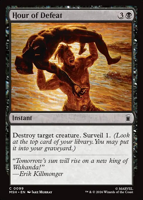 Hour of Defeat Marvel Super Heroes Magic: The Gathering card image