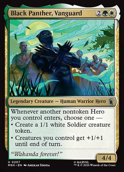 Black Panther, Vanguard Marvel Super Heroes Magic: The Gathering card image