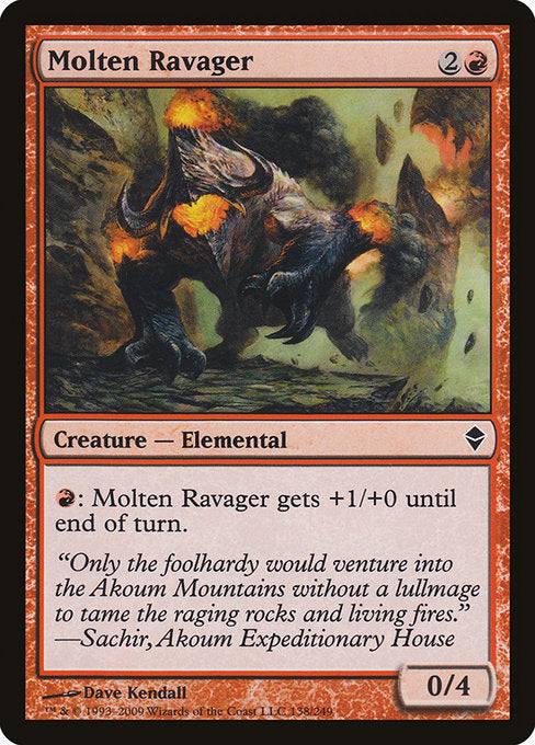 Molten Ravager - Zendikar #138