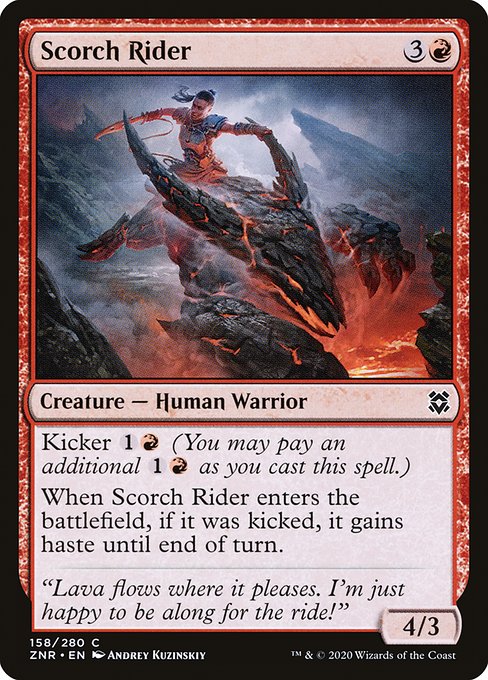 Scorch Rider - Zendikar Rising #158 Magic: The Gathering card image