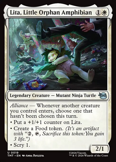 Lita, Little Orphan Amphibian - Teenage Mutant Ninja Turtles #19 Magic: The Gathering card image