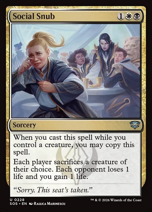 Social Snub - Secrets of Strixhaven #228 Magic: The Gathering card image