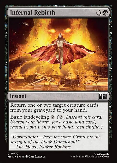 Infernal Rebirth Marvel Super Heroes Commander Magic: The Gathering card image