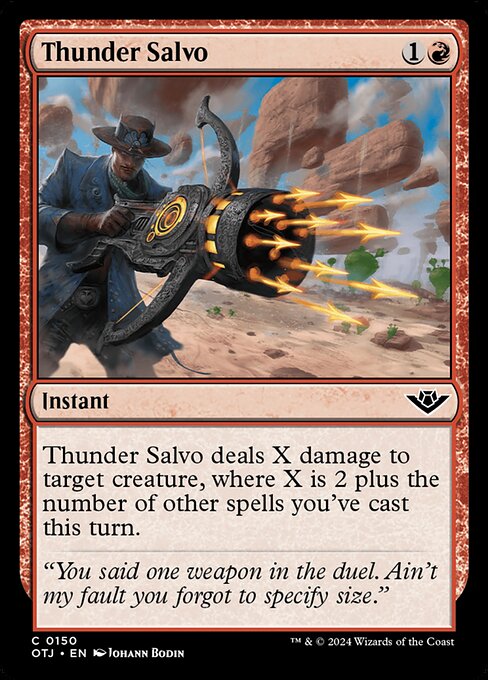Thunder Salvo Outlaws of Thunder Junction Magic: The Gathering card image