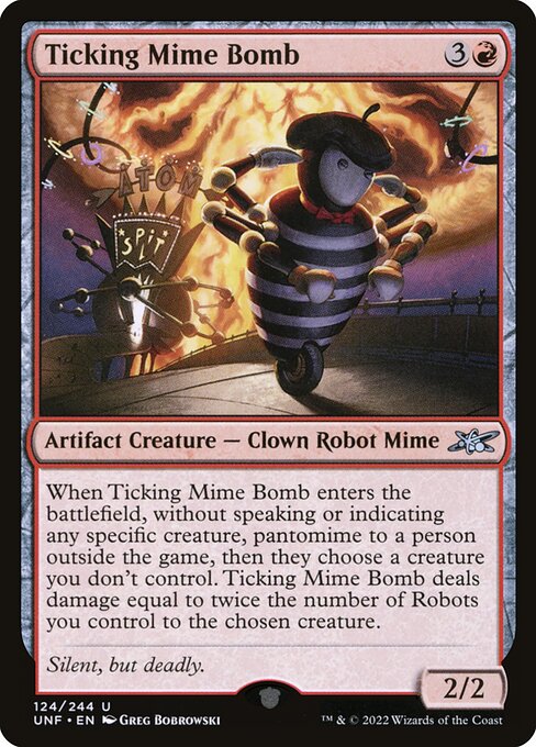 Ticking Mime Bomb - Unfinity #124 - Near Mint - Non-Foil