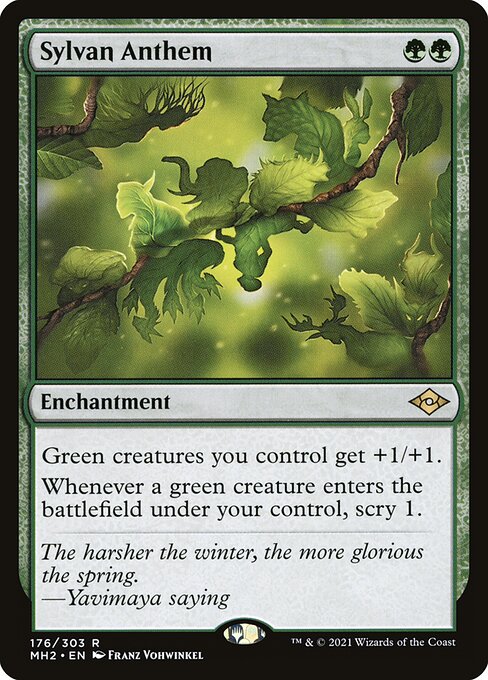 Sylvan Anthem Modern Horizons 2 Magic: The Gathering card image