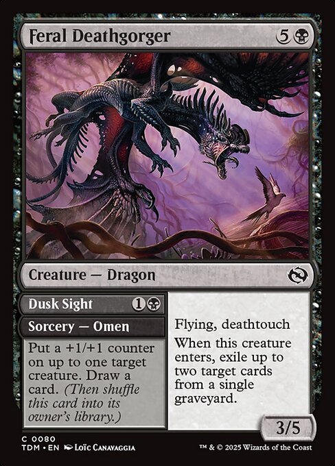Feral Deathgorger // Dusk Sight - Tarkir: Dragonstorm #80