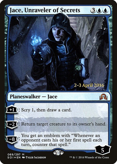Jace, Unraveler of Secrets - Shadows over Innistrad Promos #69s