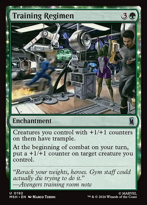 Training Regimen Marvel Super Heroes Magic: The Gathering card image