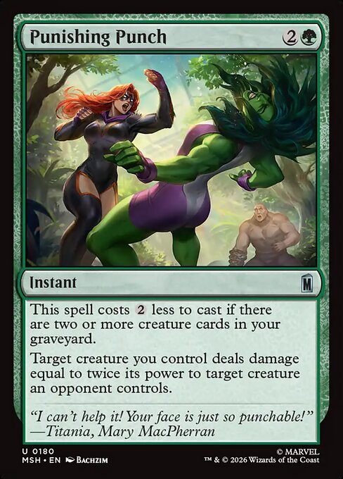 Punishing Punch Marvel Super Heroes Magic: The Gathering card image