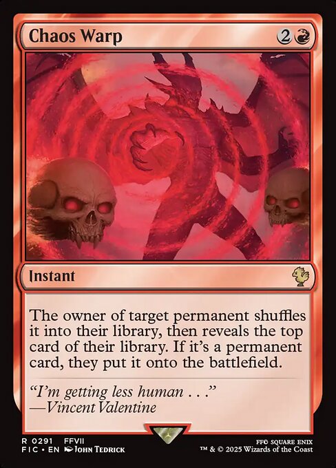 Chaos Warp Final Fantasy Commander Magic: The Gathering card image