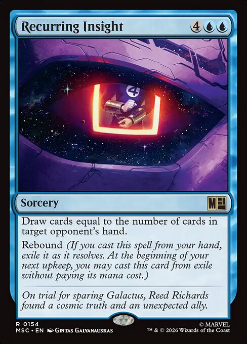 Recurring Insight Marvel Super Heroes Commander Magic: The Gathering card image
