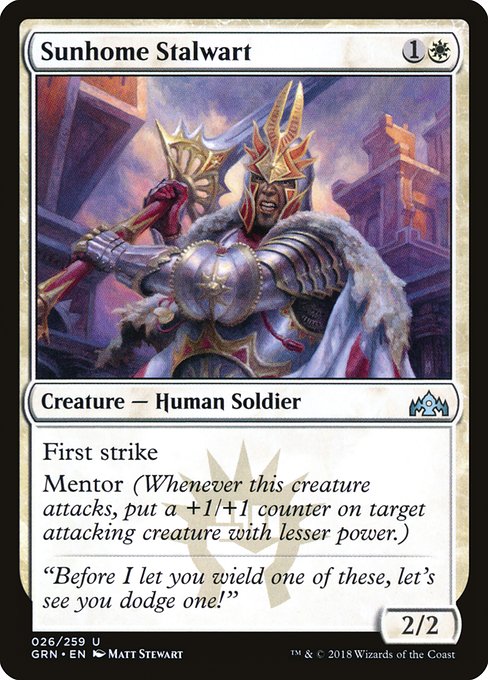 Sunhome Stalwart - Guilds of Ravnica #26 Magic: The Gathering card image