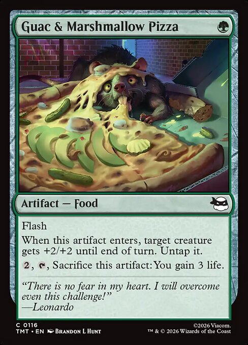 Guac & Marshmallow Pizza - Teenage Mutant Ninja Turtles #116 Magic: The Gathering card image