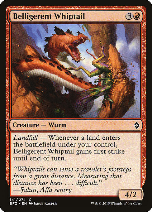 Belligerent Whiptail - Battle for Zendikar #141
