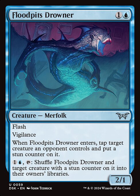 Floodpits Drowner - Duskmourn: House of Horror #59 Magic: The Gathering card image