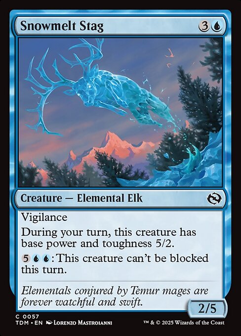 Snowmelt Stag - Tarkir: Dragonstorm #57 Magic: The Gathering card image