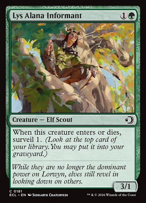 Lys Alana Informant Lorwyn Eclipsed Magic: The Gathering card image