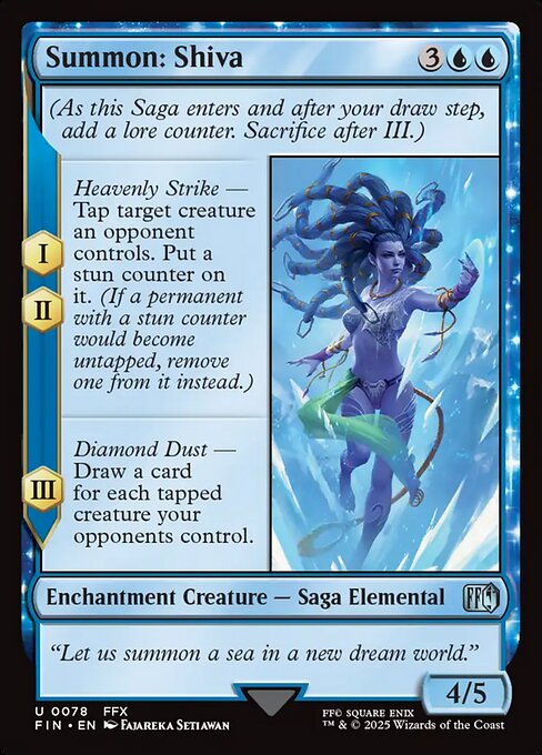 Summon: Shiva Final Fantasy Magic: The Gathering card image