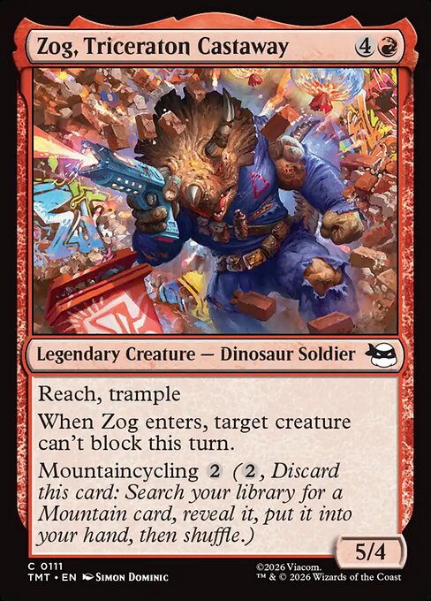 Zog, Triceraton Castaway - Teenage Mutant Ninja Turtles #111 Magic: The Gathering card image