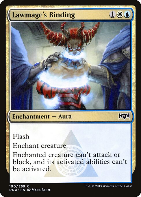 Lawmage's Binding Ravnica Allegiance Magic: The Gathering card image