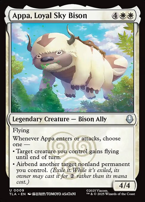 Appa, Loyal Sky Bison - Avatar: The Last Airbender #9 Magic: The Gathering card image