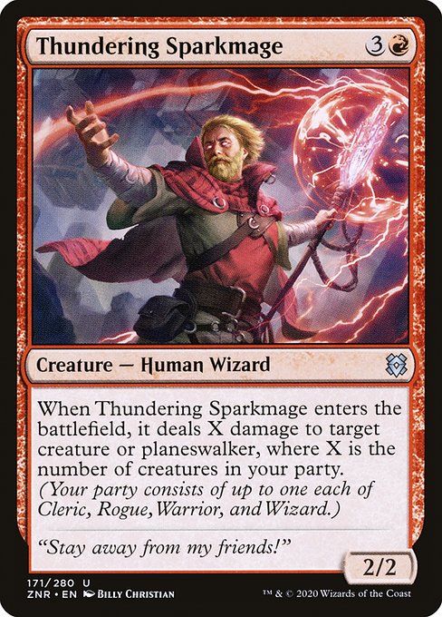 Thundering Sparkmage - Zendikar Rising #171