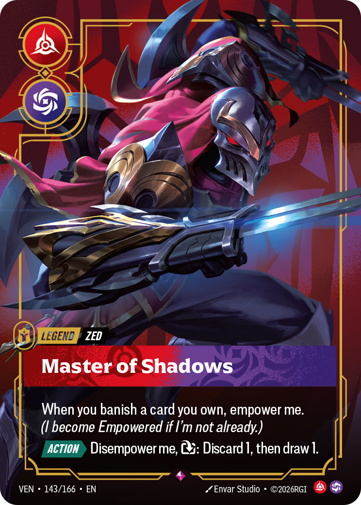 Zed, Master of Shadows Riftbound card