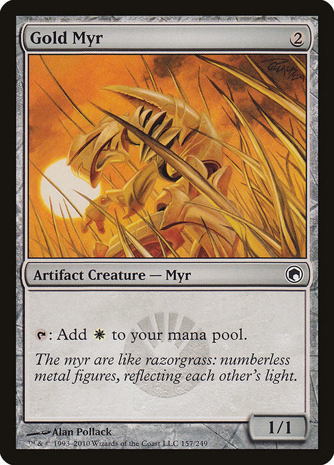 Gold Myr - Scars of Mirrodin #157 Magic: The Gathering card image